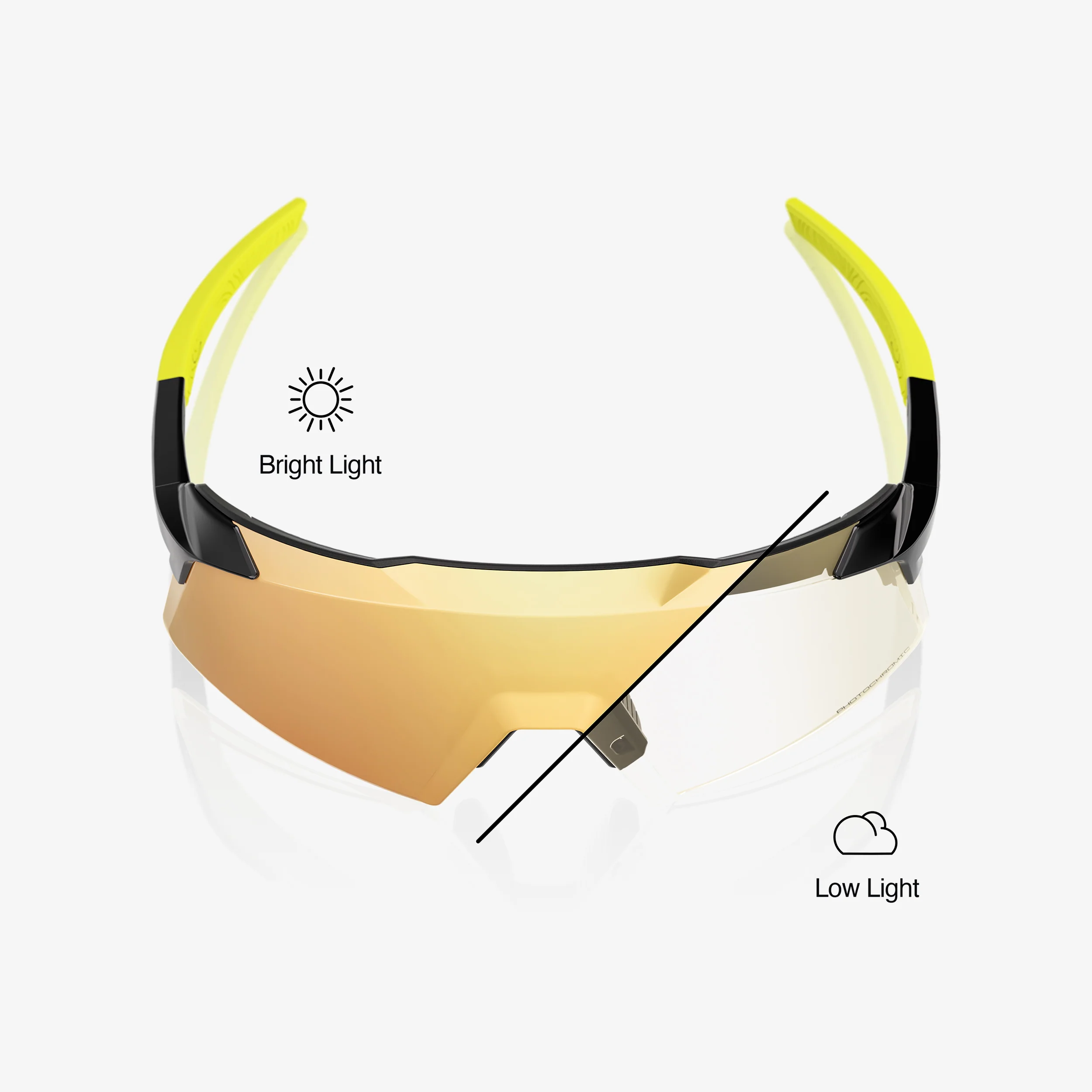 AEROCRAFT - Gloss Metallic Black - Gold Mirror Photochromic Lens - Image 4