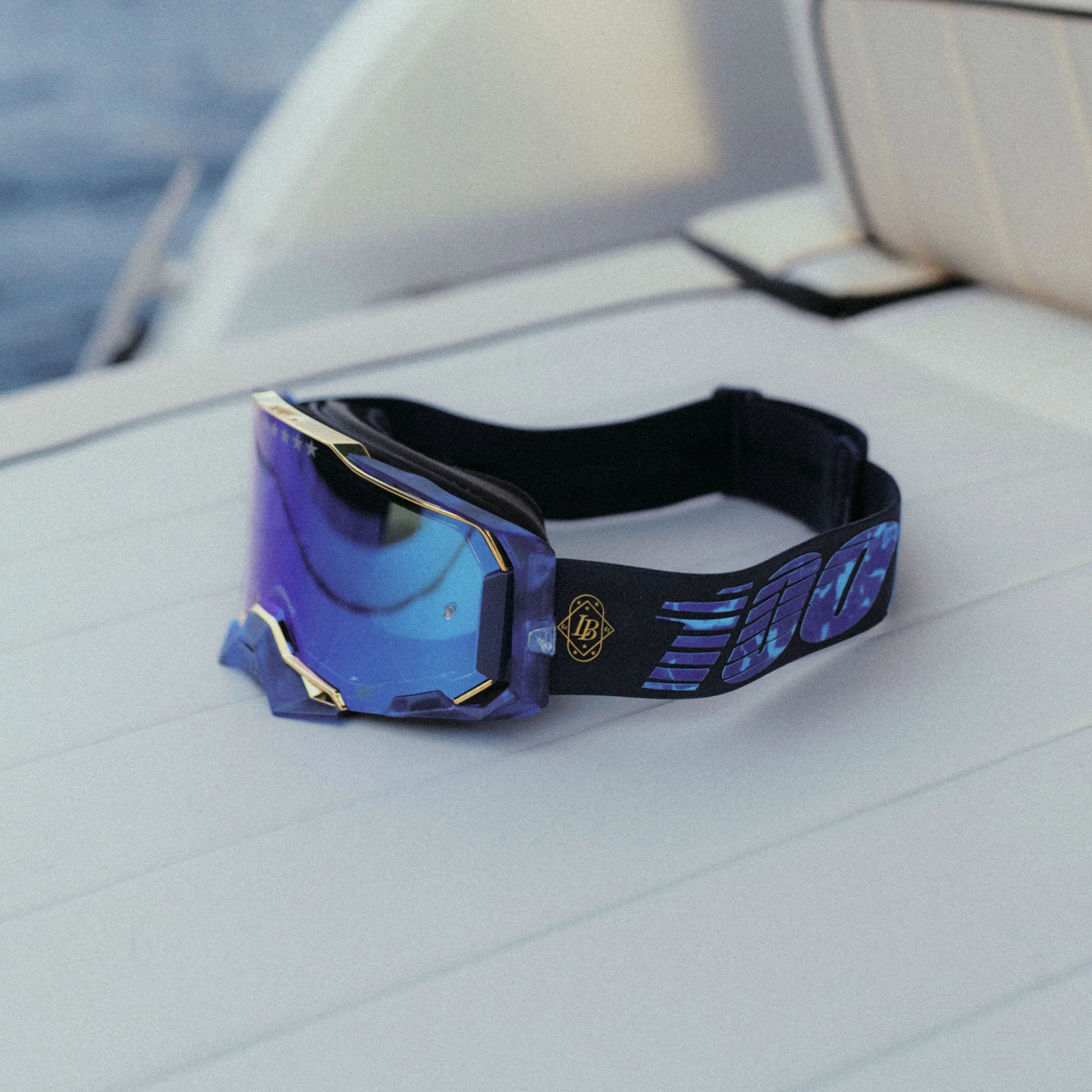 ARMEGA LE Goggle Bruni Signature Navy Blue/Gold - Image 3