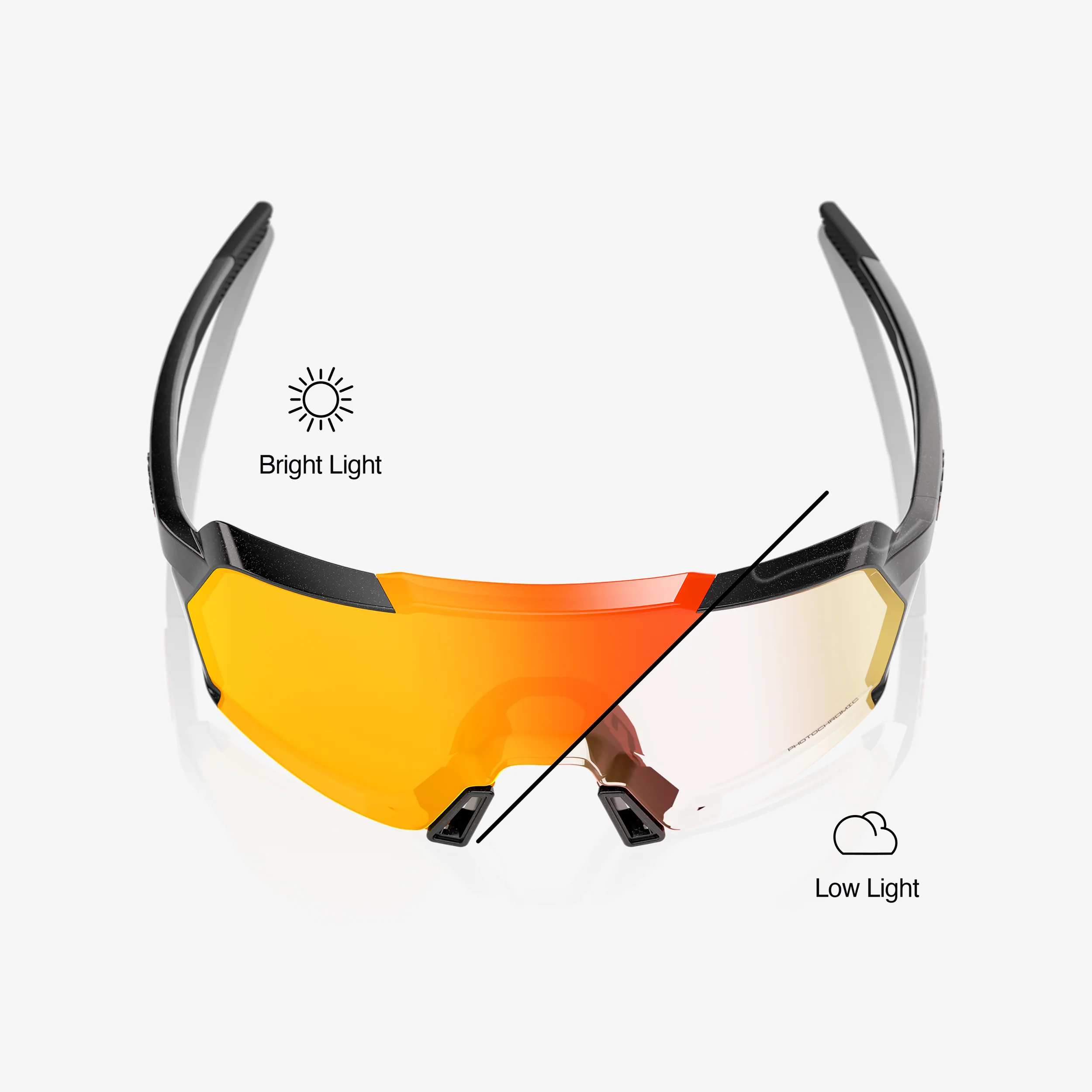 KORBIN - Gloss Metallic Black - Orange Flash Mirror Photochromic - Image 4