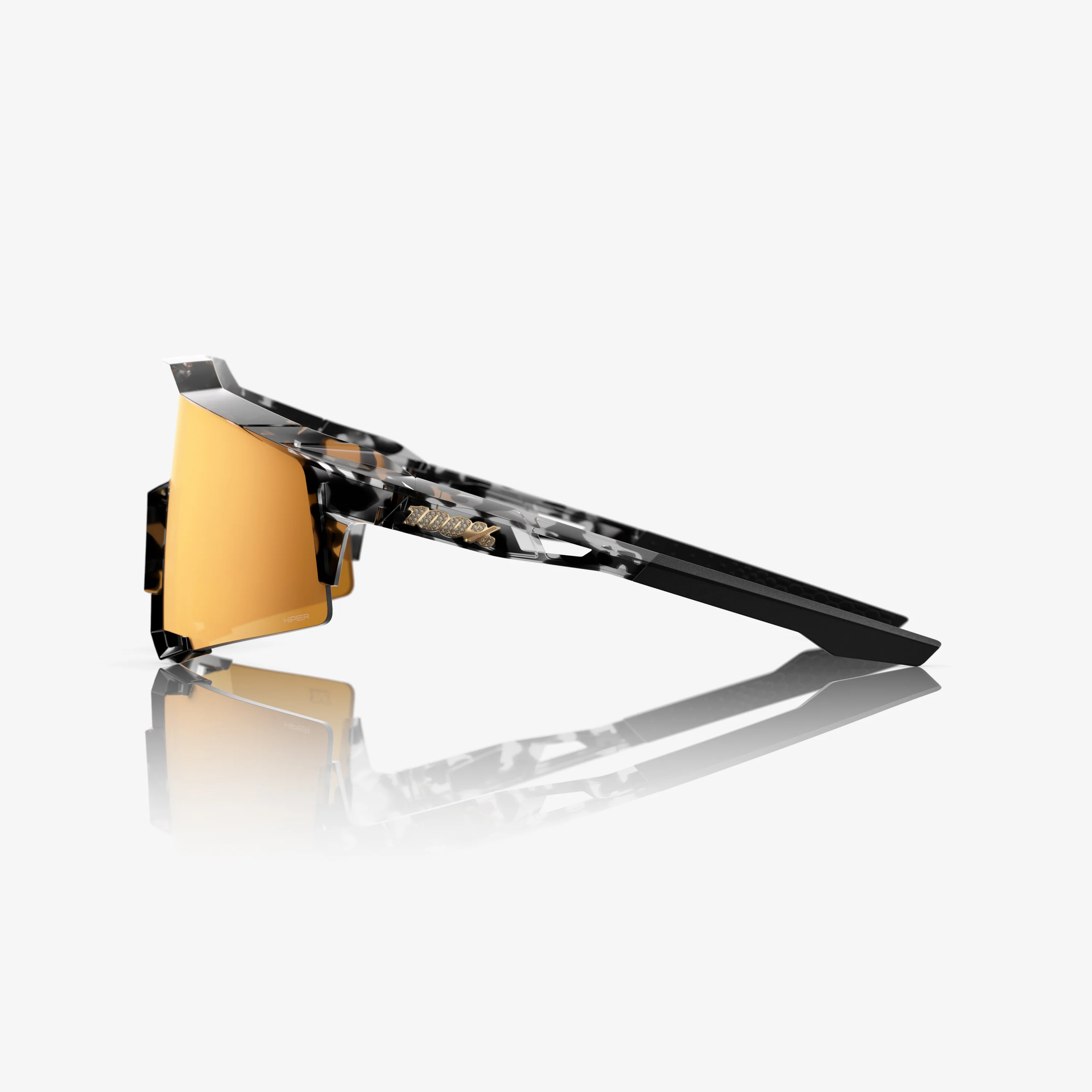 SPEEDCRAFT Money Mike 3 Polished Black Tortoise - HiPER 24K Gold Mirror Lens - Image 3