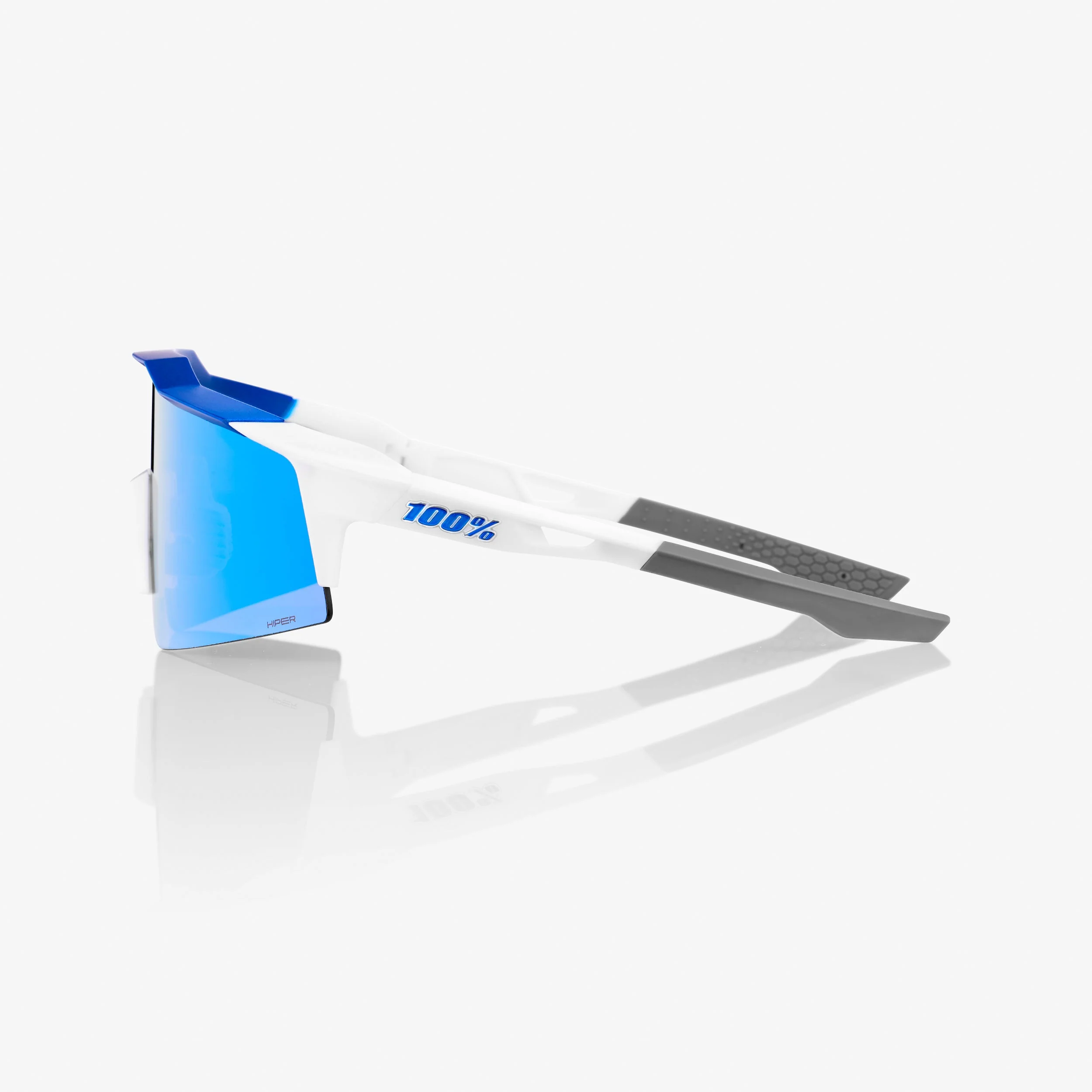 SPEEDCRAFT® SL - Matte White/Metallic Blue - HiPER® Blue Multilayer Mirror Lens - Image 3